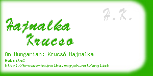 hajnalka krucso business card
