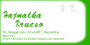 hajnalka krucso business card